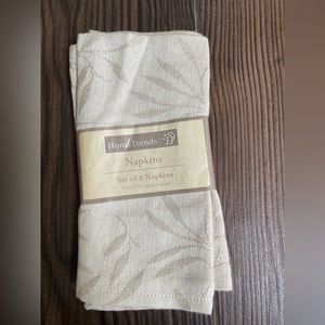 Beige Napkins with Leaves